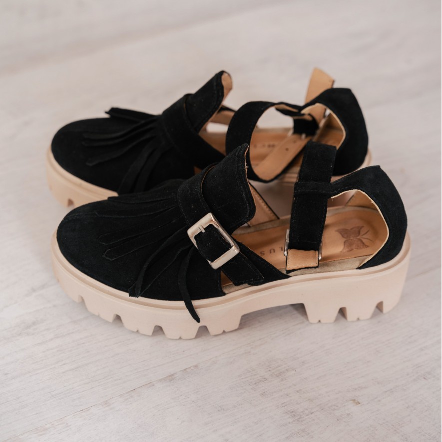 *Pantofi - Amur - Black DUO